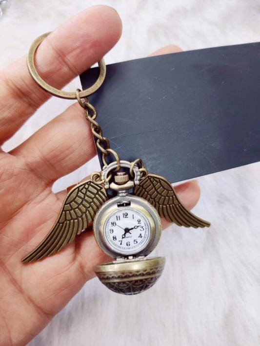 Vintage Snitch Pocket Watch Keychain