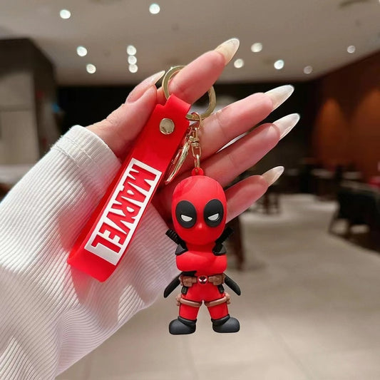 Marvel Deadpool 3D Silicon Keychain with Bagcharm and Strap