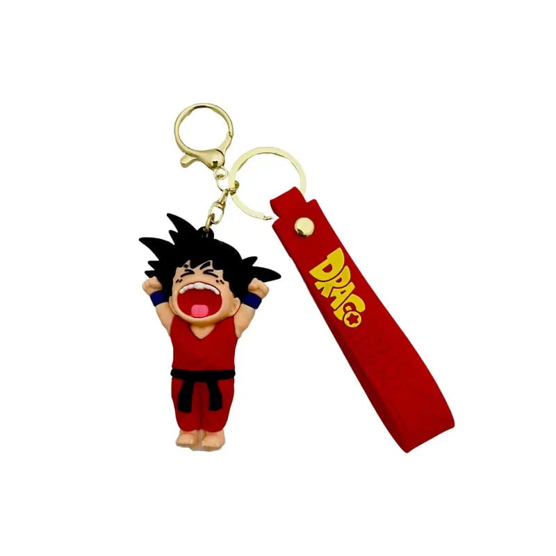 Dragon Ball Z Yawning Goku 3D Silicon Keychain With Bagcharm and Strap