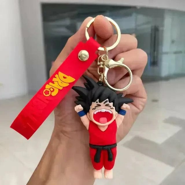 Dragon Ball Z Yawning Goku 3D Silicon Keychain With Bagcharm and Strap