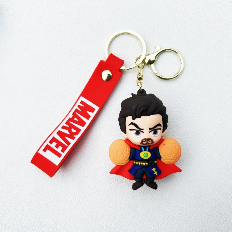 Marvel Avengers 3D Silicon Keychain with Bagcharm and Strap ( Choose From the Dropdown Menu)