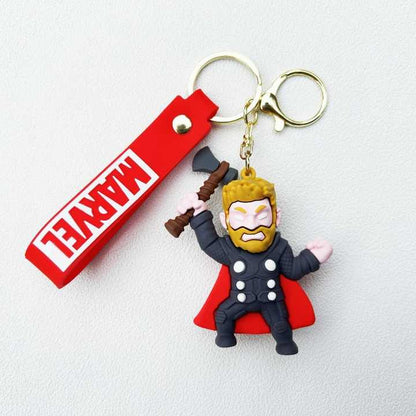 Marvel Avengers 3D Silicon Keychain with Bagcharm and Strap ( Choose From the Dropdown Menu)