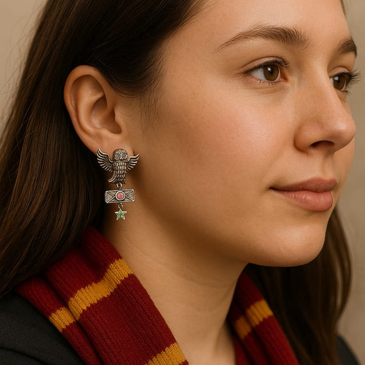 Harry Potter Owl With Letter Earrings