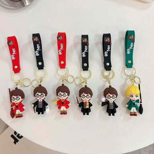 Harry Potter 3D Silicon Keychain With Bagcharm and Strap (Select From Drop Down Menu)