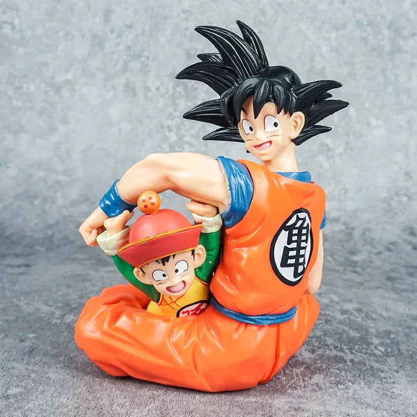 Dragon Ball Z Anime Son Goku Action Figure with Kid Gohan 16cm