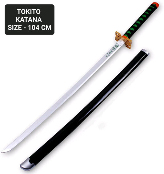 Demon Slayer Tokito  Katana Sword - Wooden  (No COD Allowed On This Product) - Prepaid Orders Only