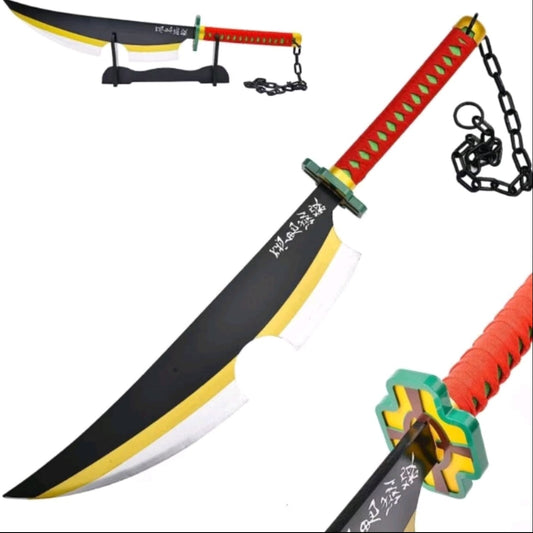 Demon Slayer Tengen Uzui Katana Sword - Wooden  (No COD Allowed On This Product) - Prepaid Orders Only