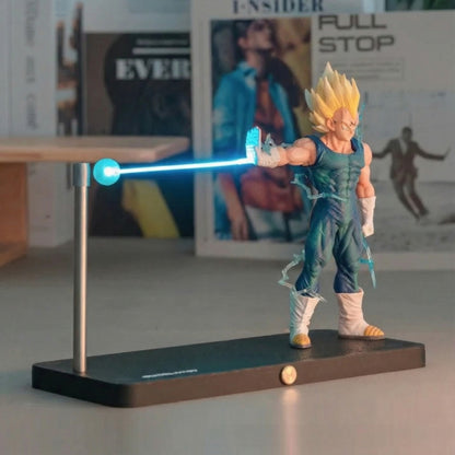 Dragon Ball Z Vegeta Anime Action Figure with Cosmic Surge Levitating LED Lamp