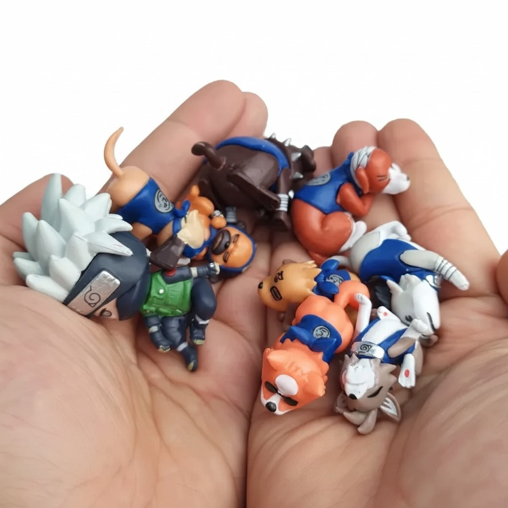 Naruto Kakashi With Dogs Set of 9 Figures