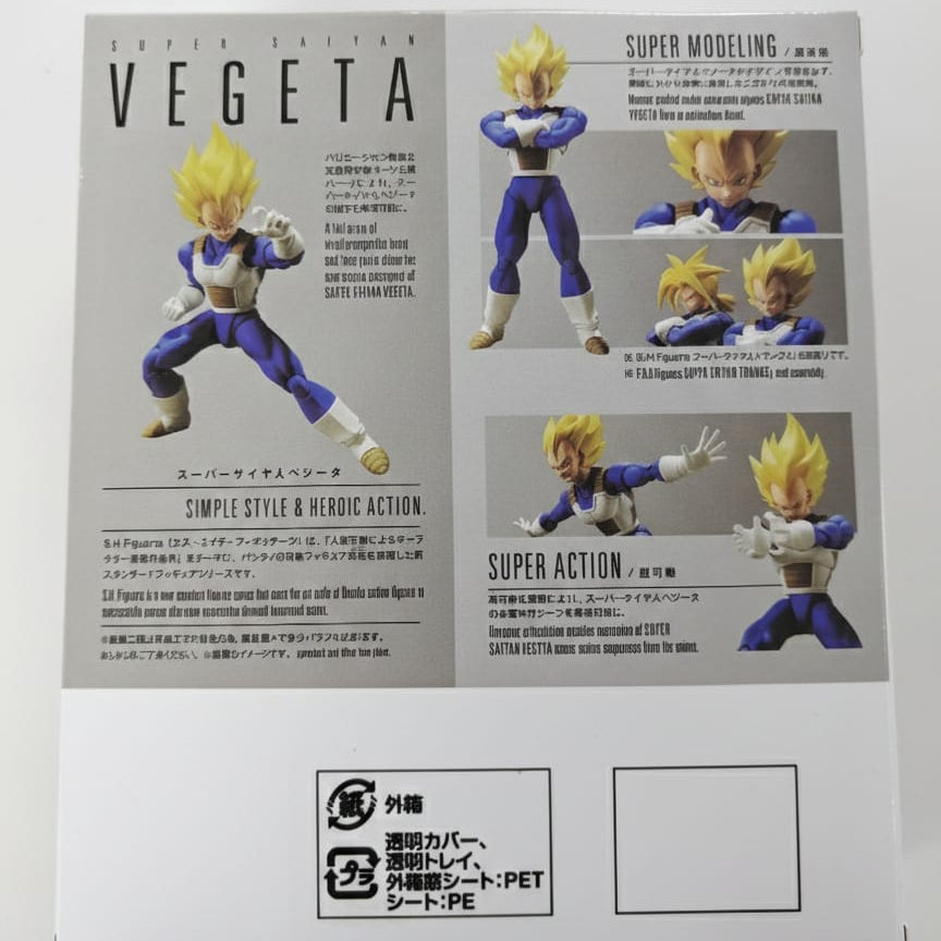 Dragon Ball Z Super Saiyan Vegeta Figure With Interchangeable Heads and Hands - 5.7 Inches