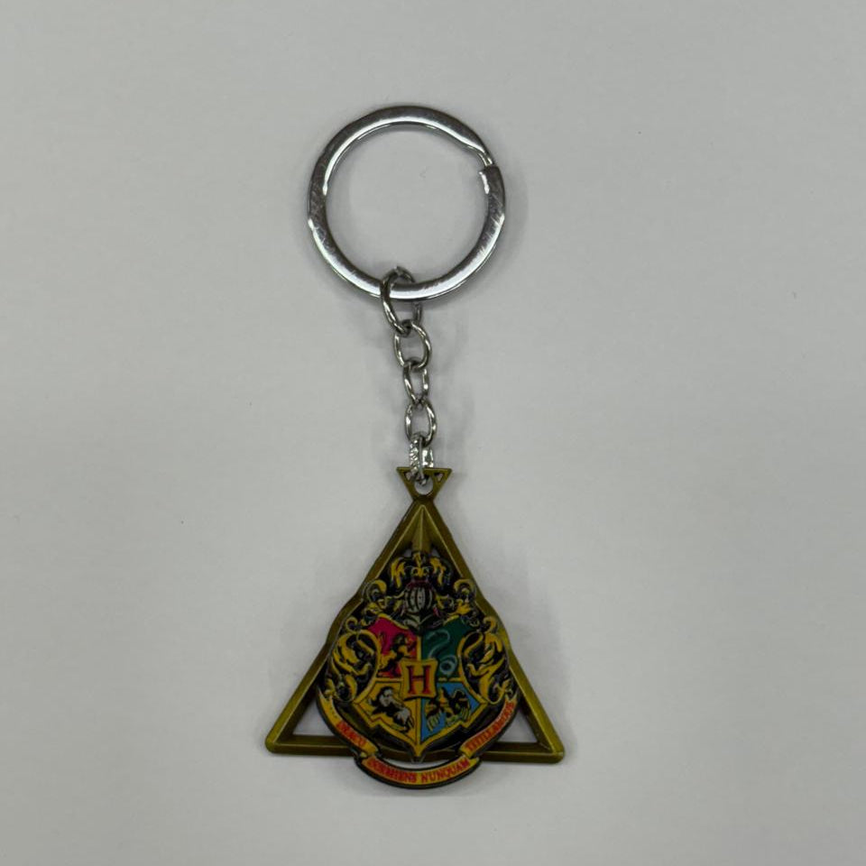 Harry Potter Hogwarts Crest Rotating Metal Keychain