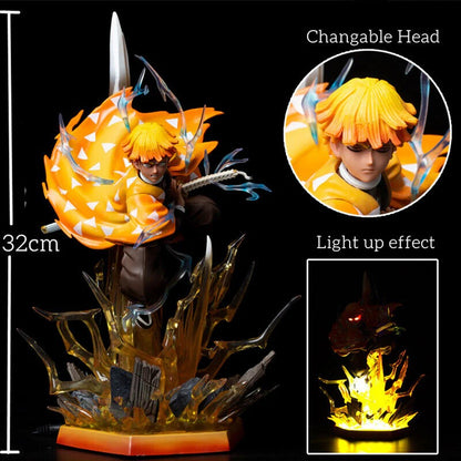 Demon Slayer Zenitsu Agatsuma Figure With Light - 35 cm