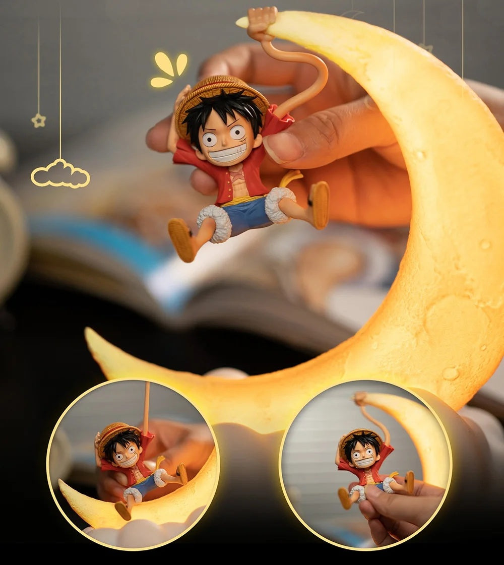 One Piece Monkey D' Luffy Moon Night Lamp - 20 cm