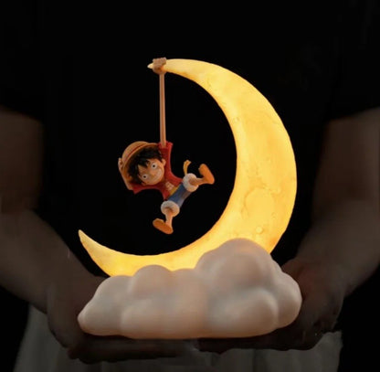 One Piece Monkey D' Luffy Moon Night Lamp - 20 cm