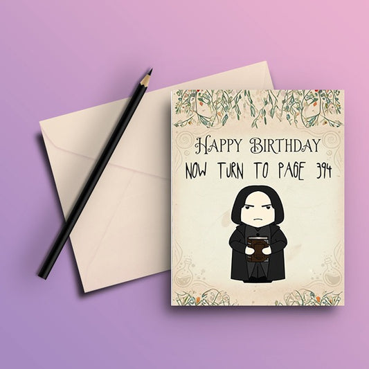 Harry Potter Snape Birthday Greeting Card