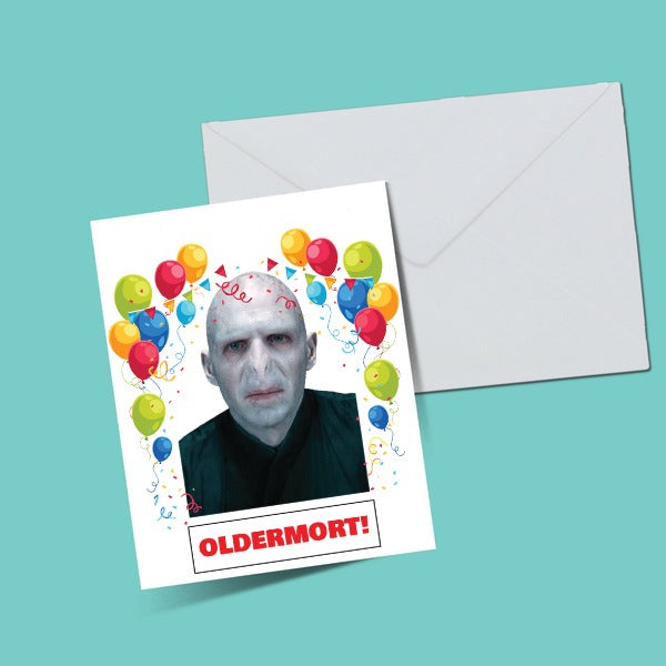 Harry Potter Oldermort Birthday Greeting Card