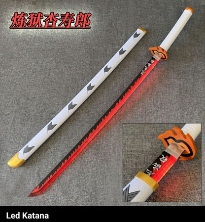 Demon Slayer Rengoku LED Katana Sword With USB Cable (No COD Allowed On This Product) - Prepaid Orders Only