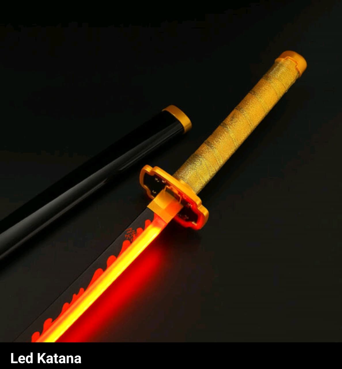 Demon Slayer Yoriichi Tsugikuni LED Katana Sword With USB Cable (No COD Allowed On This Product) - Prepaid Orders Only