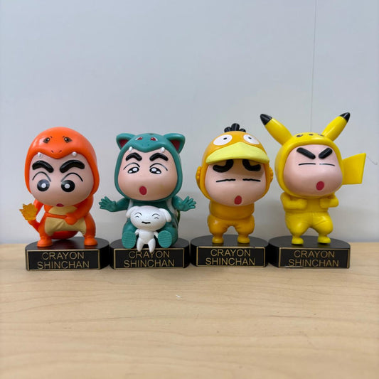 Shinchan Figure Set of 4 - Pokemon's Version