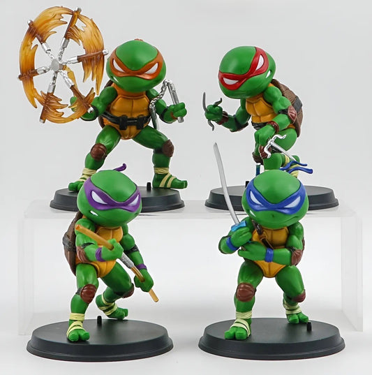 Teenage Mutant Ninja Turtles Figures Set of 4: Leonardo, Raphael, Michelangelo and Donatello