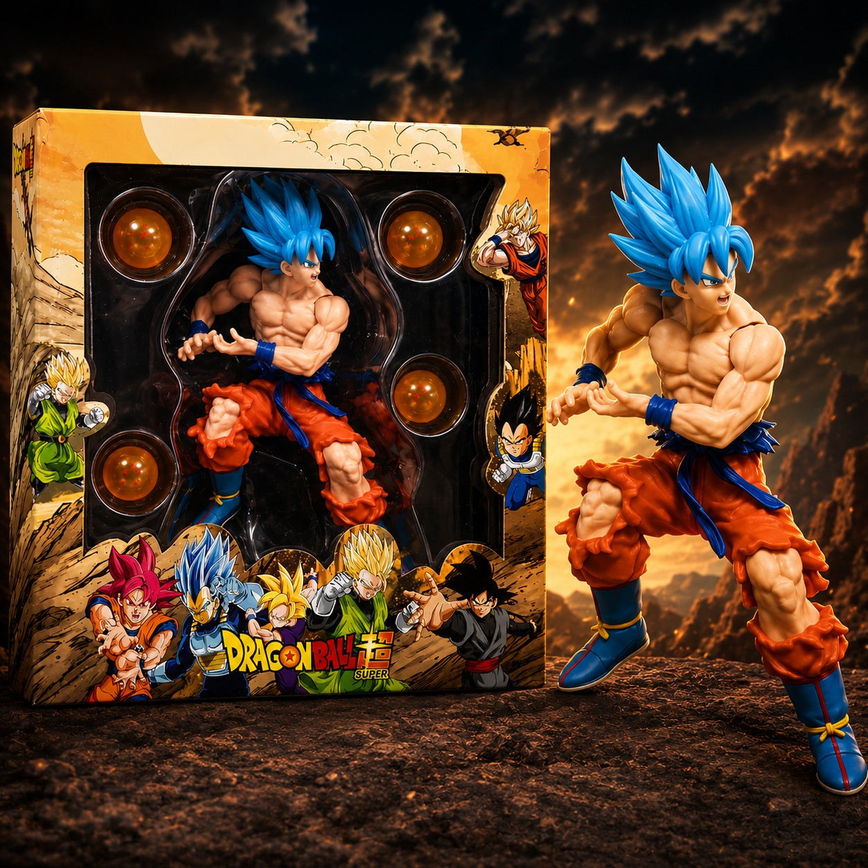 Super Saiyan Blue Goku Action Figure – Dragon Ball Super Collectible Figure