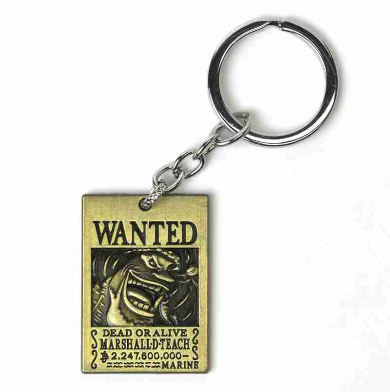 One Piece Wanted Metal Keychain