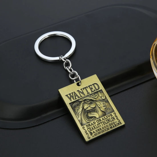 One Piece Wanted Metal Keychain