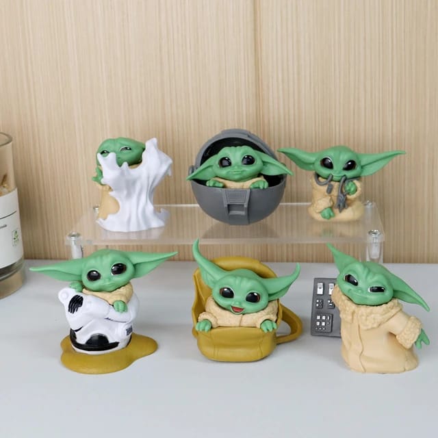 Baby Yoda Figures (Set of 6)