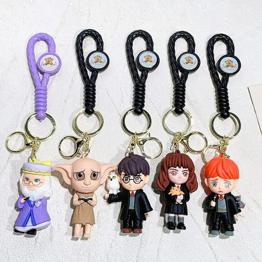 Harry Potter 3D Silicon Keychain With Bagcharm and Strap (Select From Drop Down Menu)