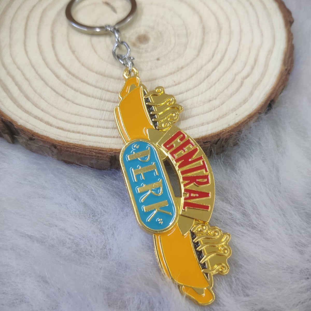 Friends Golden Central Perk Keychain