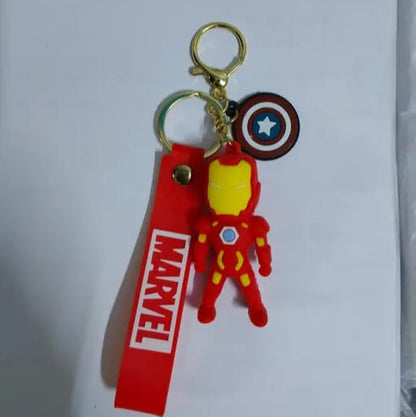 Marvel Avengers 3D Silicon Keychain with Bagcharm and Strap ( Choose From the Dropdown Menu)