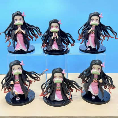 Demon Slayer Nezuko Figure Set of 6 - 10 cm