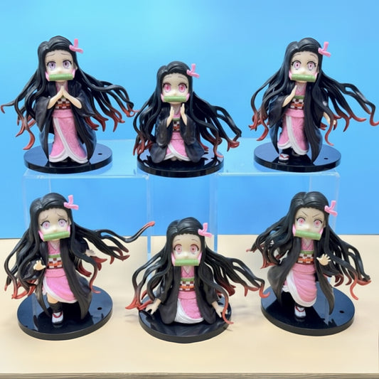 Demon Slayer Nezuko Figure Set of 6 - 10 cm
