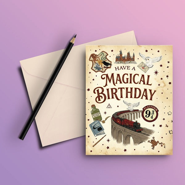 Harry Potter Magical Birthday Greeting Card
