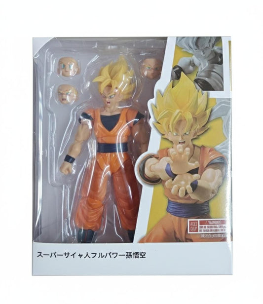 Dragon Ball Z Super Saiyan Son Goku Figure With Interchangeable Heads and Hands - 5.7 Inches
