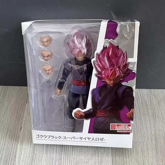 Dragon Ball Z Super Saiyan Rosé Goku Black Figure With Interchangeable Heads and Hands - 5.7 Inches