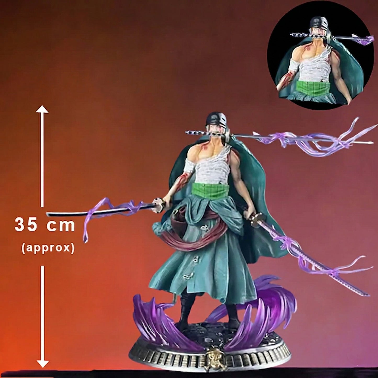 One Piece Roronoa Zoro Action Figure 35 cm - NO COD