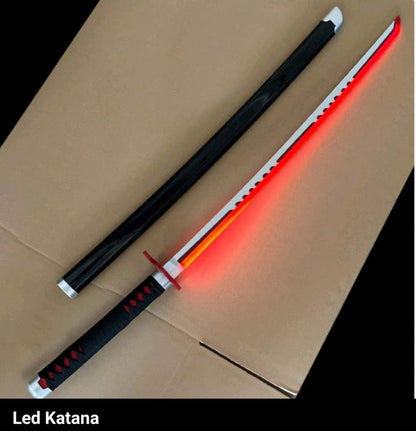 Demon Slayer Tanjiro Kamado V2 LED Katana Sword With USB Cable (No COD Allowed On This Product) - Prepaid Orders Only