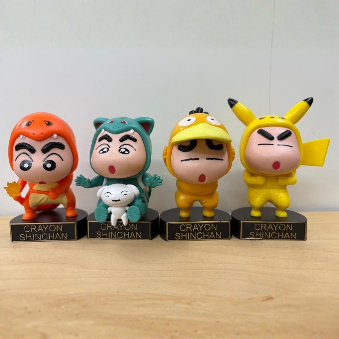 Shinchan Figure Set of 4 - Pokemon's Version