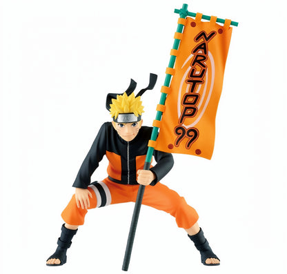 Naruto Uzumaki  Holding Flag Action Figure Collectible 12 cm