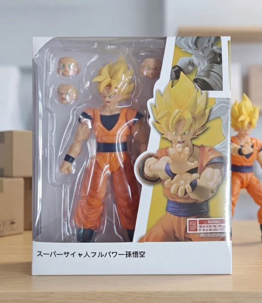 Dragon Ball Z Super Saiyan Son Goku Figure With Interchangeable Heads and Hands - 5.7 Inches