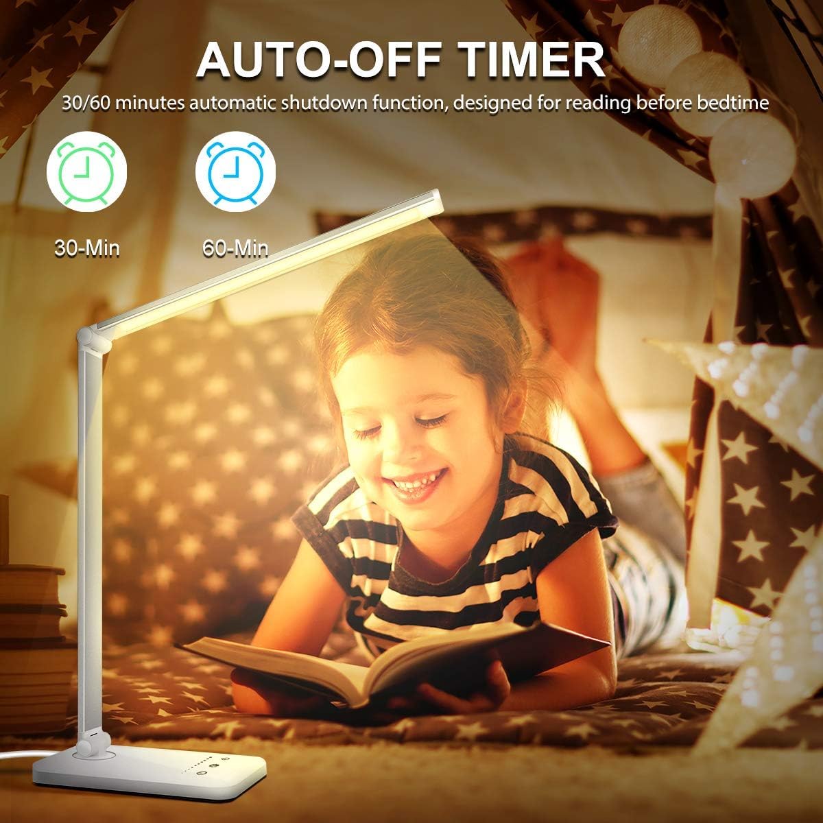 LED™ Desk Lamp Touch Control 3 Levels Brightness (white)