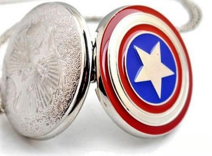 Captain America Pocket Watch Keychain