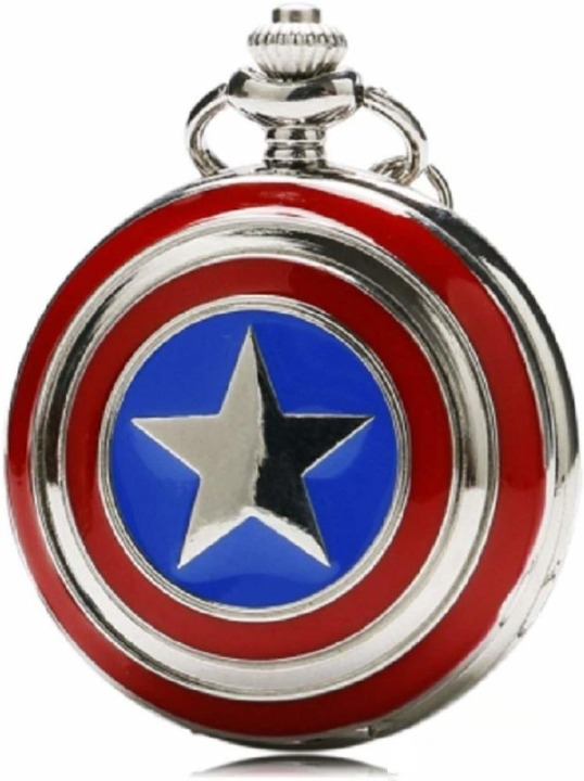 Captain America Pocket Watch Keychain