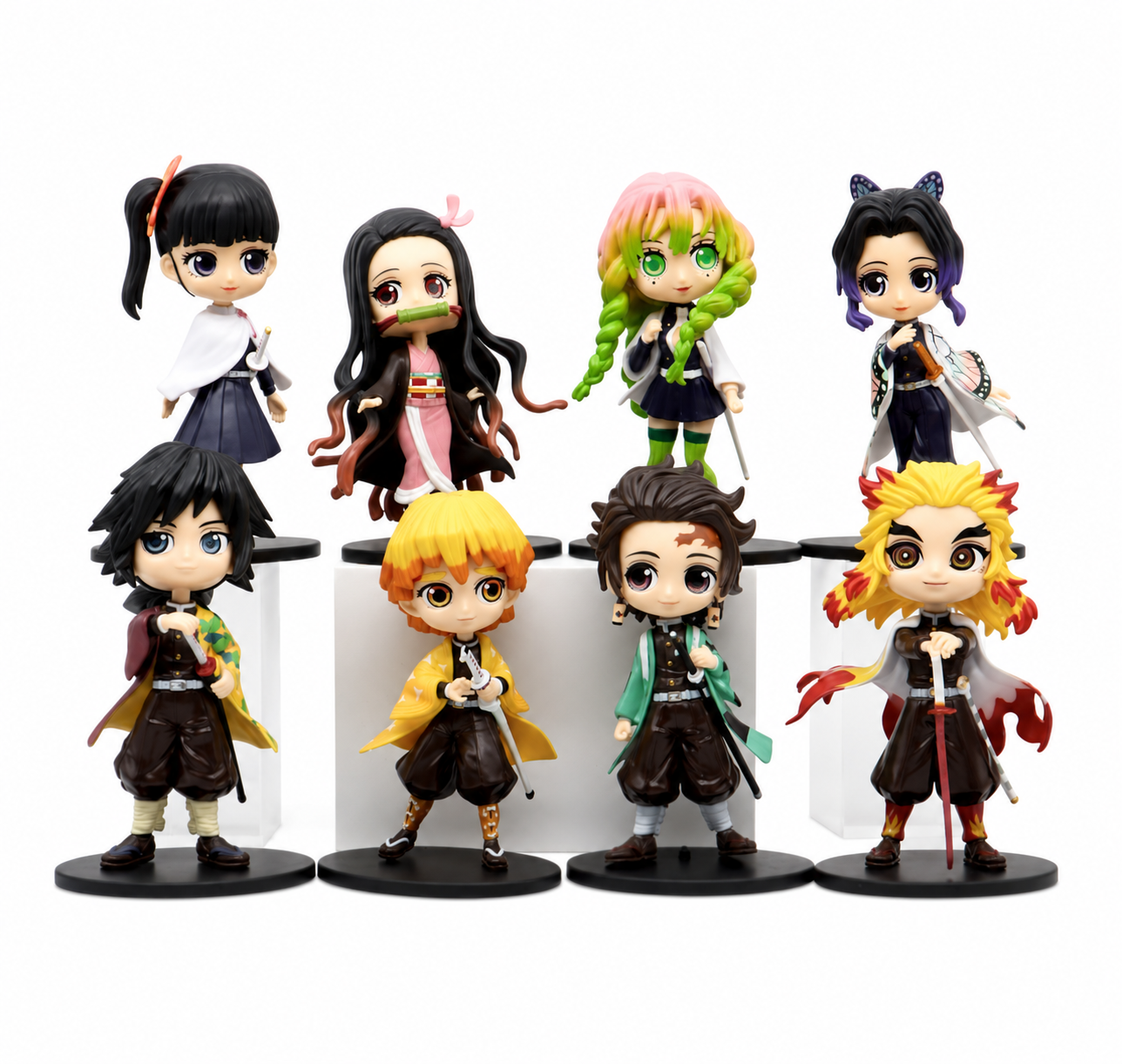 Demon Slayer Anime Chibi Figure Set of 8 – 15CM Premium Collectible Action Figures