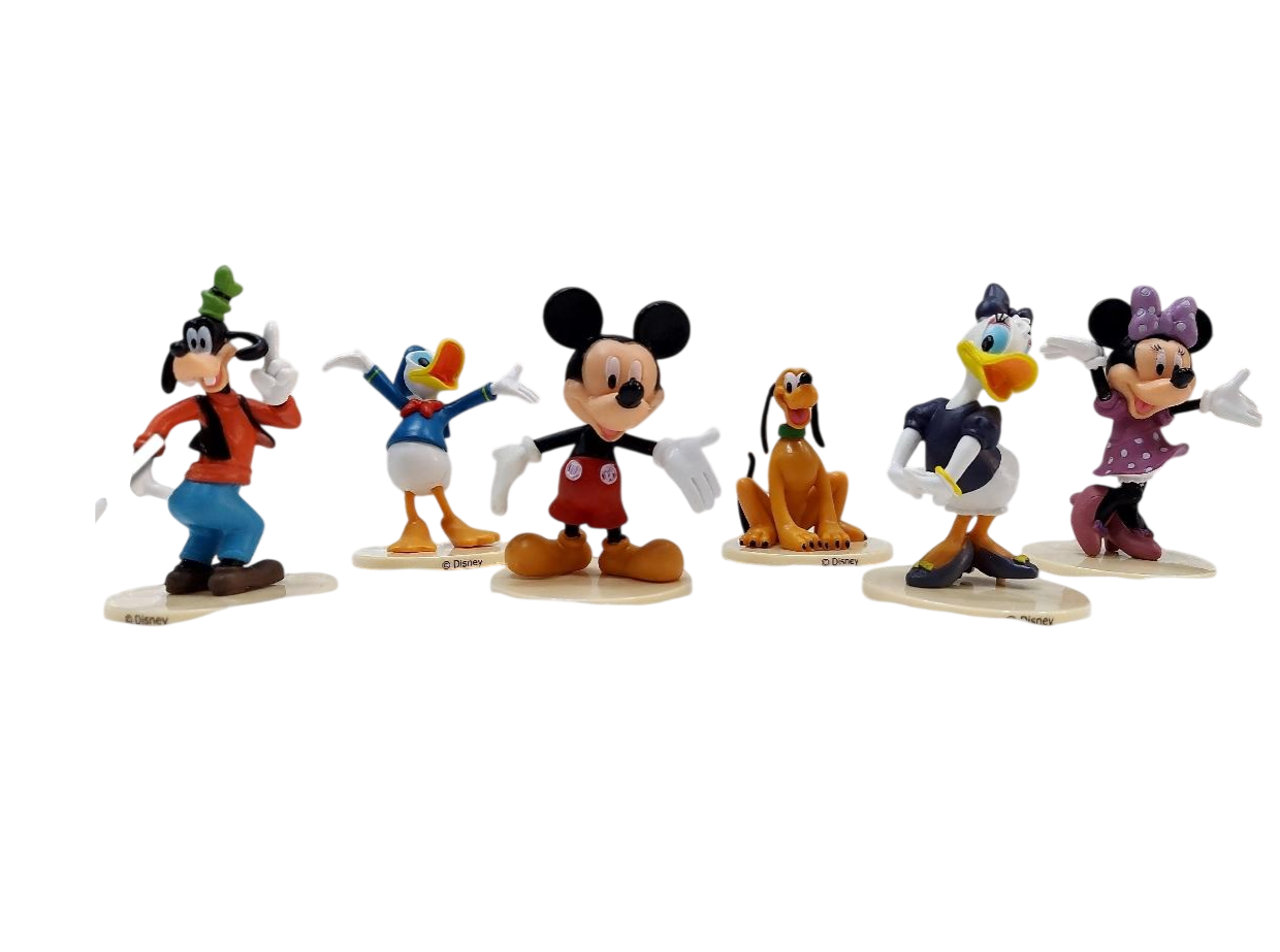 Cartoon Character Mini Figure Set – Mickey, Minnie, Donald, Goofy & Pluto Collectibles