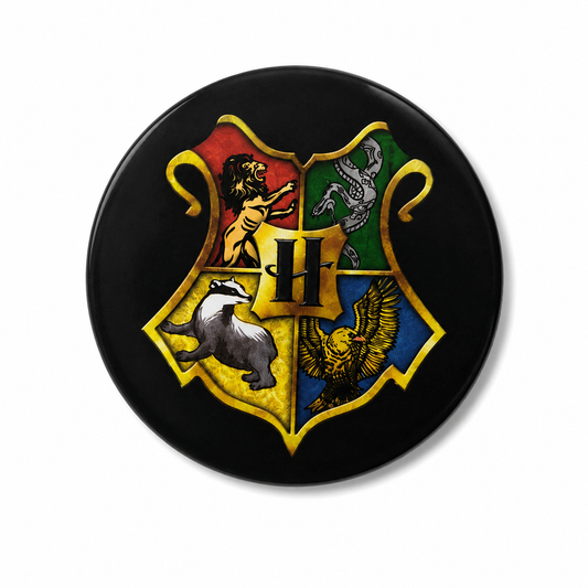 Harry Potter Hogwarts Crest Fridge Magnet – Round Decorative Magnet