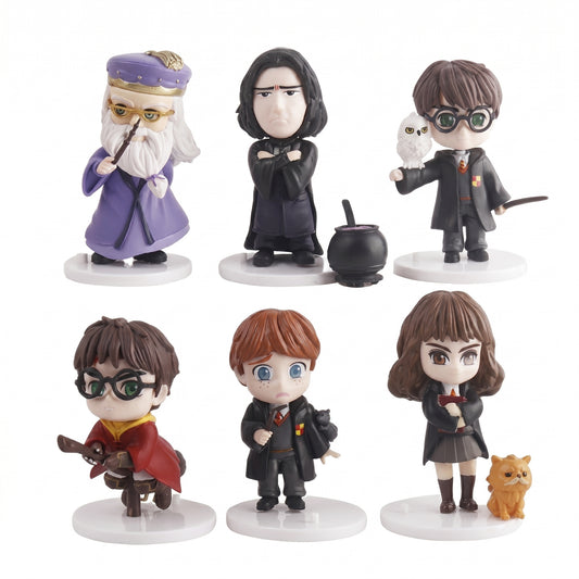 Harry Potter Mini Action Figure Set – Anime Style Wizard Collectible Toy Set for Fans & Collectors