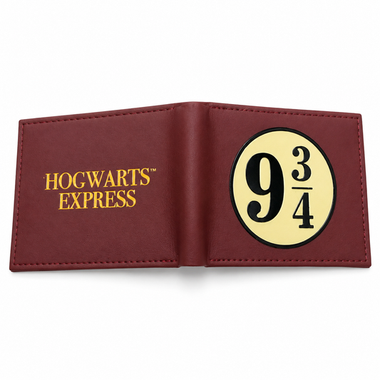 Harry Potter Hogwarts Express Platform 9¾ PU Leather Wallet – Stylish Bifold Wallet for Fans & Collectors