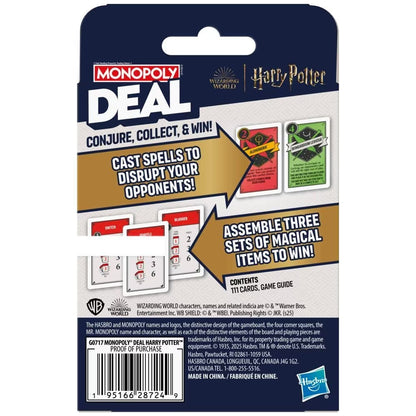 Hasbro Official Monopoly Deal Harry Potter Card Game